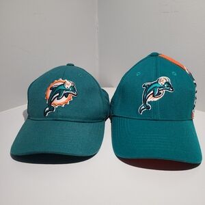 Miami Dolphins Hat Reebok FlexFit Turquoise Blue 1997-2012 Logo